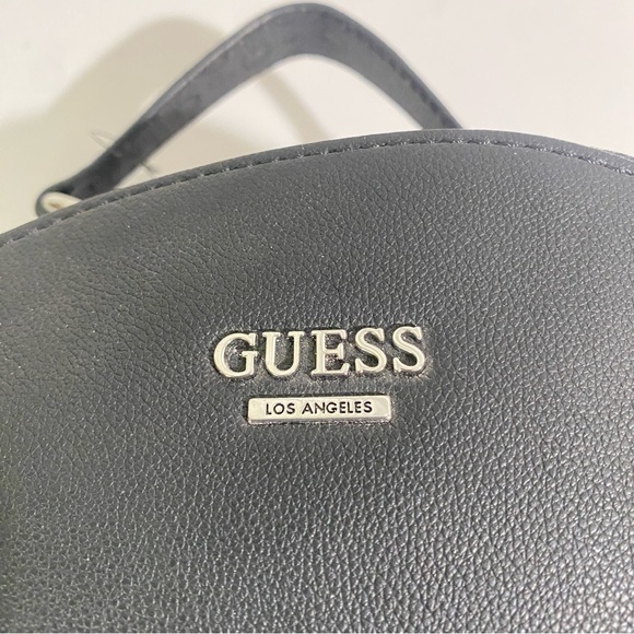 NWT Guess Turley SV755331 Women's Coal Black Faux Leather Logo Backpack W/Wallet - Picture 10 of 14